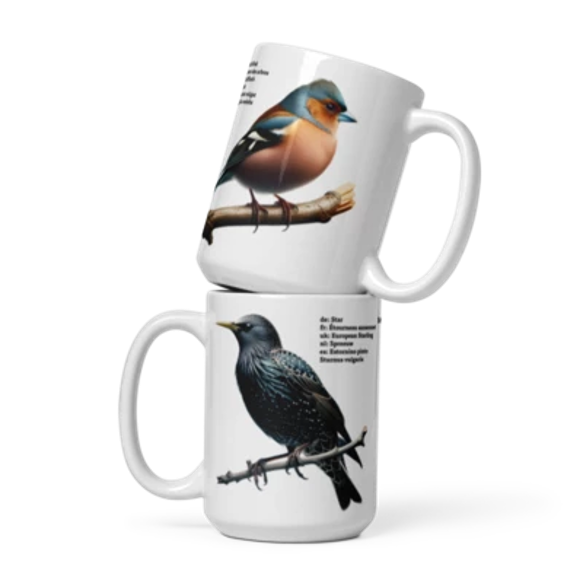 Mugs with Birds of Europe