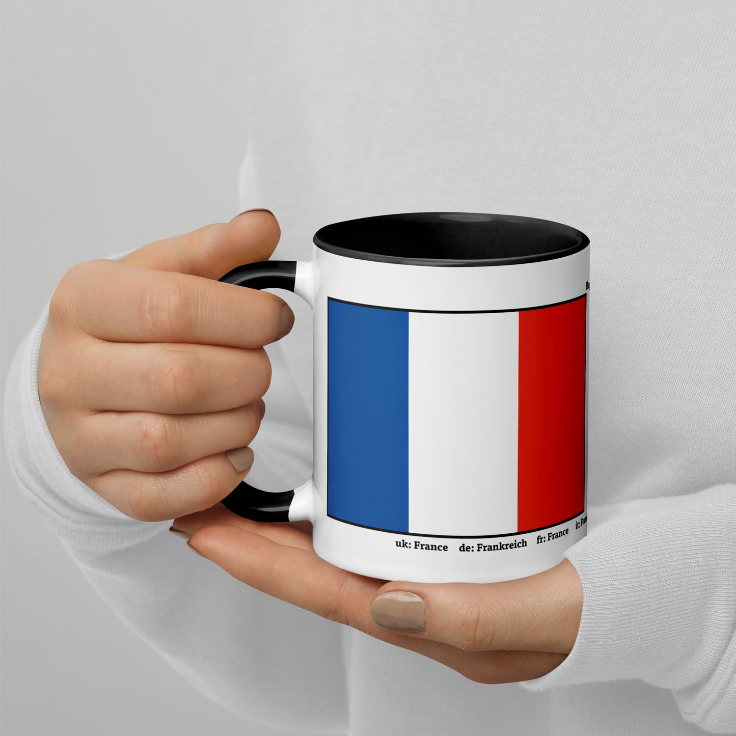 320ml, 440ml Mug with Colour Inside Flags of Europe 04 France