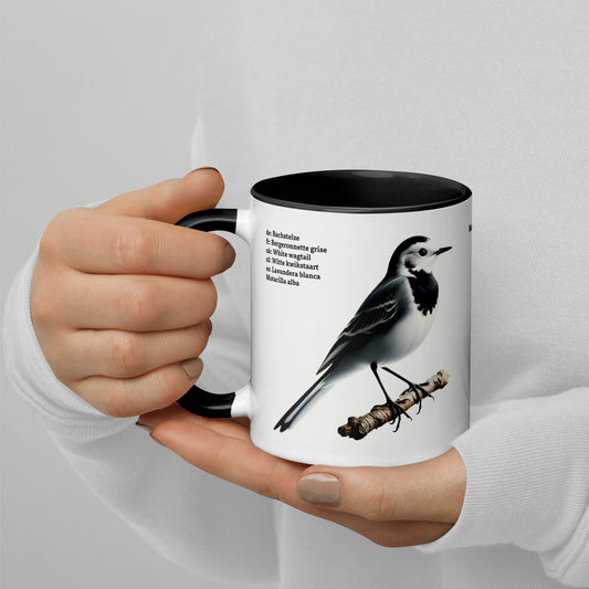 320ml Mug with Colour Inside Birds of Europe 05 White wagtail & Yellowhammer