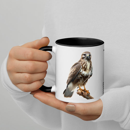 320ml Mug with Colour Inside Birds of Europe 07 Mausebussard