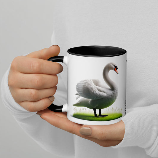 320ml Mug with Colour Inside Birds of Europe 19 Mute Swan