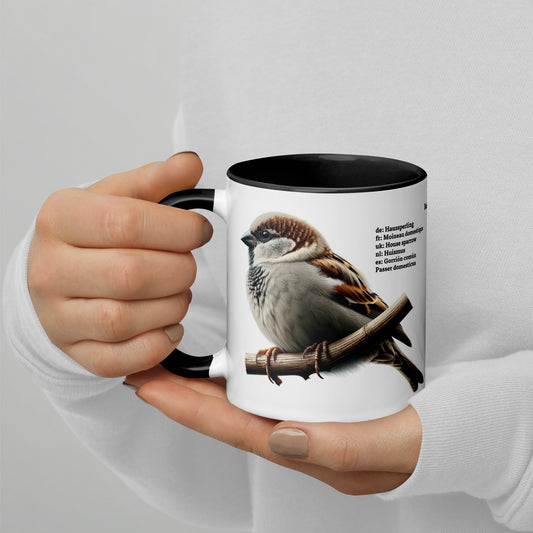 320ml Mug with Colour inside Birds of Europe 01 Sparrow & Crested Tit