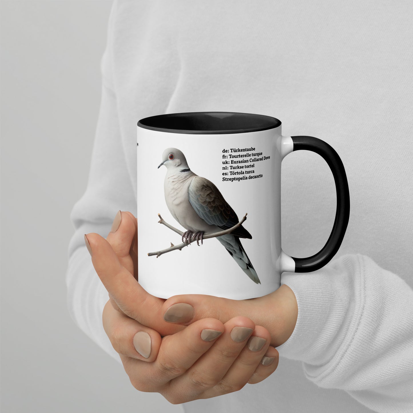 320ml Mug with Colour Inside Birds of Europe 04 Coal Tit & Collard Dove