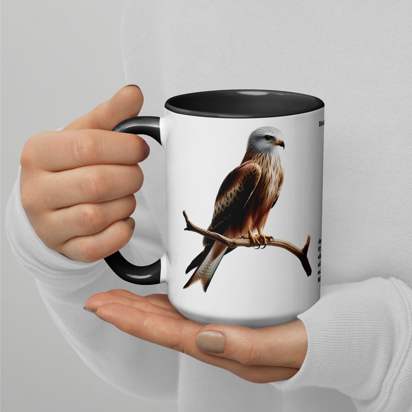 440ml Mug with colour inside Birds of Europe 10 Red Kite