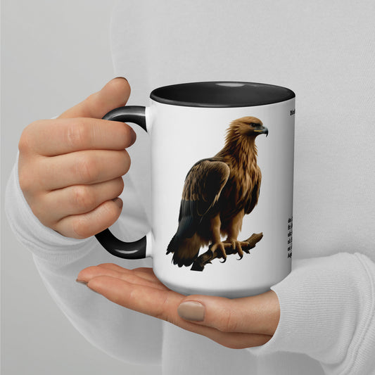 440ml Mug with colour inside Birds of Europe 12 Golden Eagle