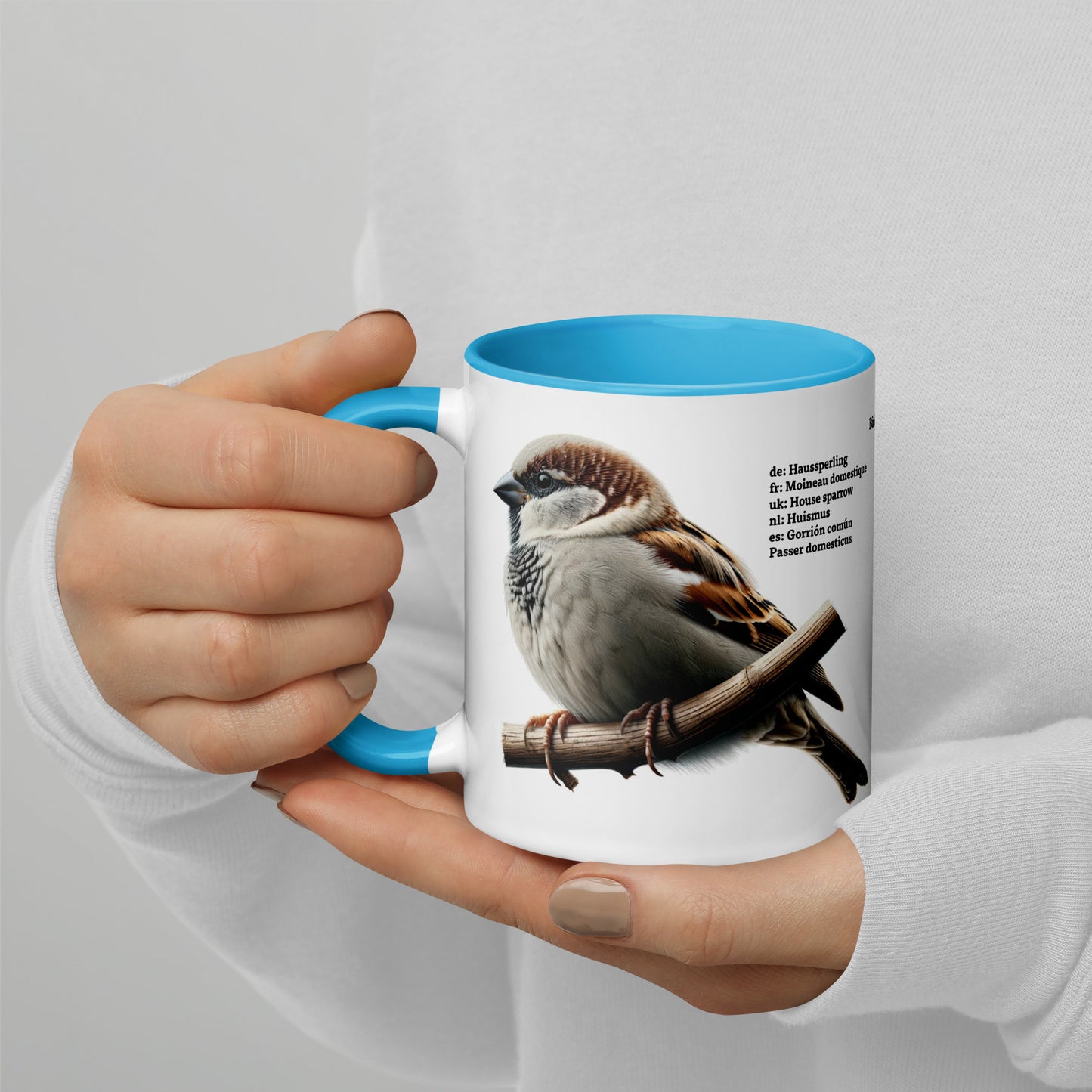 320ml Mug with Colour inside Birds of Europe 01 Sparrow & Crested Tit