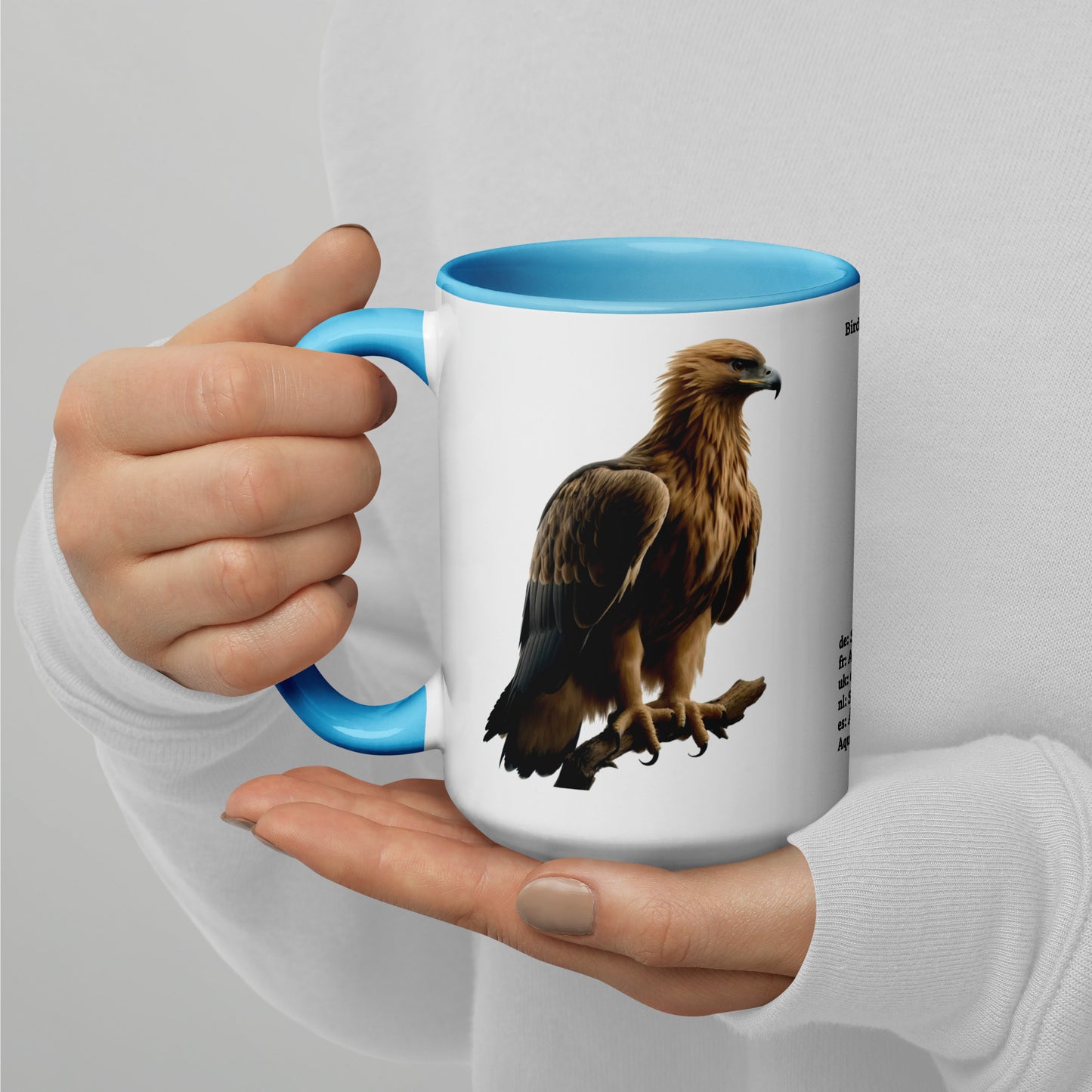 440ml Mug with colour inside Birds of Europe 12 Golden Eagle