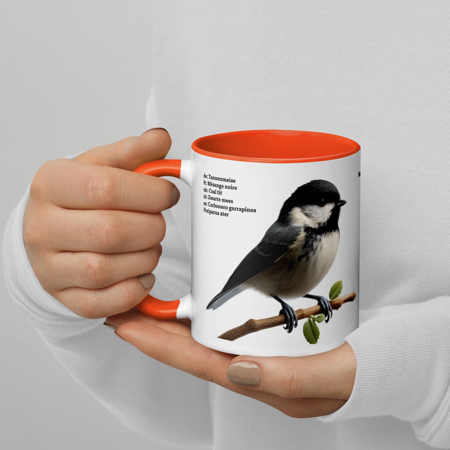 320ml Mug with Colour Inside Birds of Europe 04 Coal Tit & Collard Dove