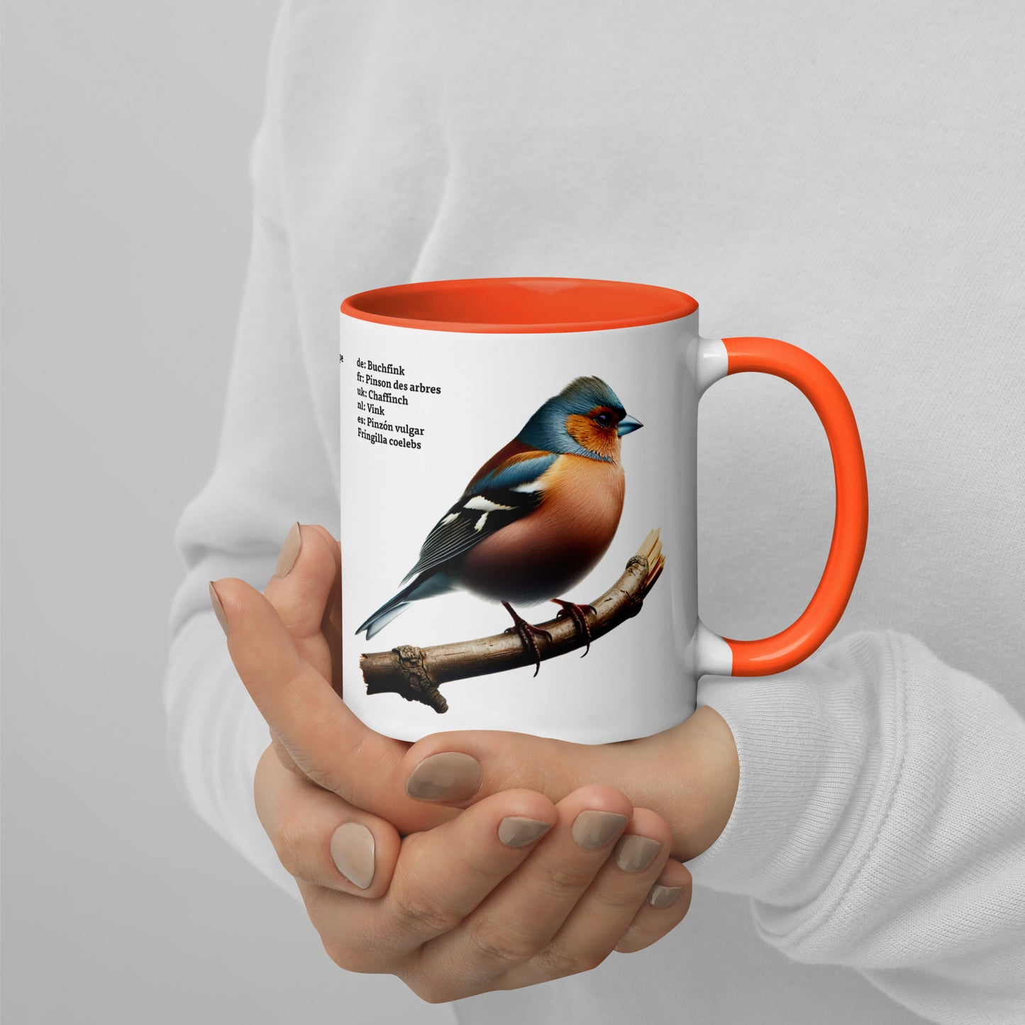 320ml Mug with Colour Inside Birds of Europe 06 Starling & Chaffinch