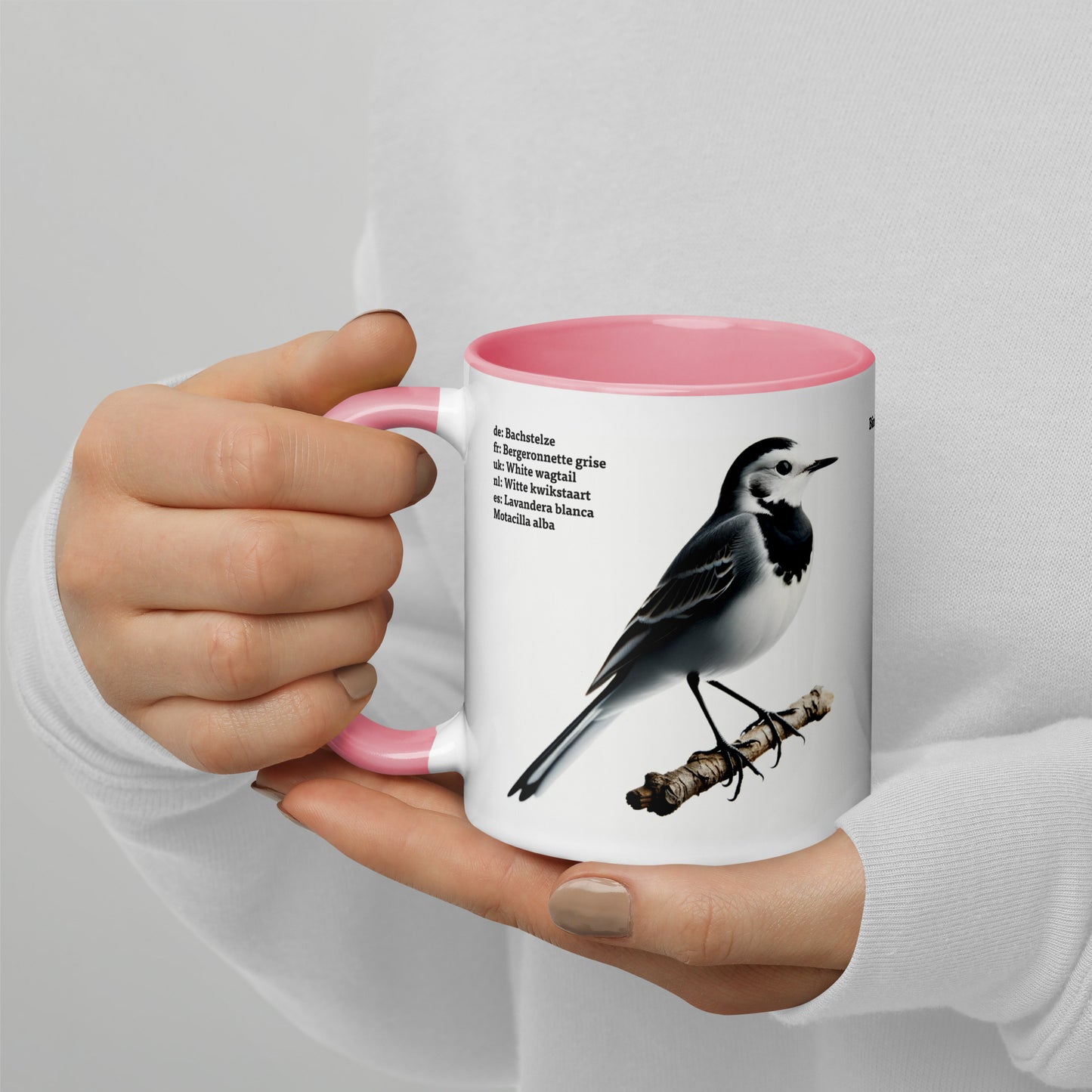 320ml Mug with Colour Inside Birds of Europe 05 White wagtail & Yellowhammer