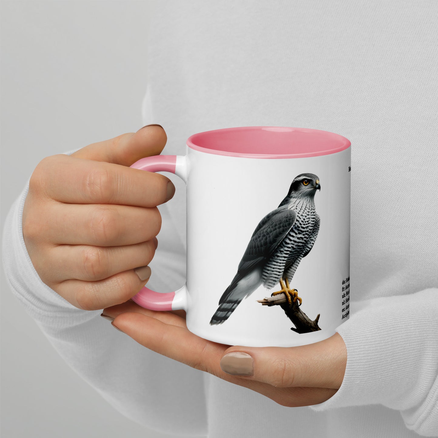 320ml Mug with Colour Inside Birds of Europe 09 Habicht