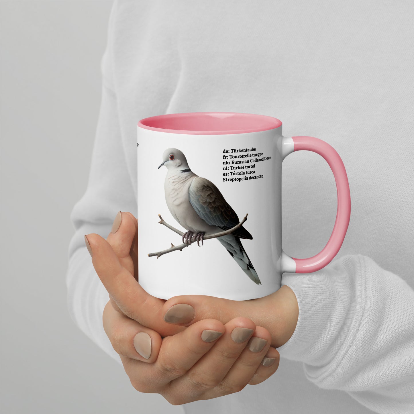 320ml Mug with Colour Inside Birds of Europe 04 Coal Tit & Collard Dove