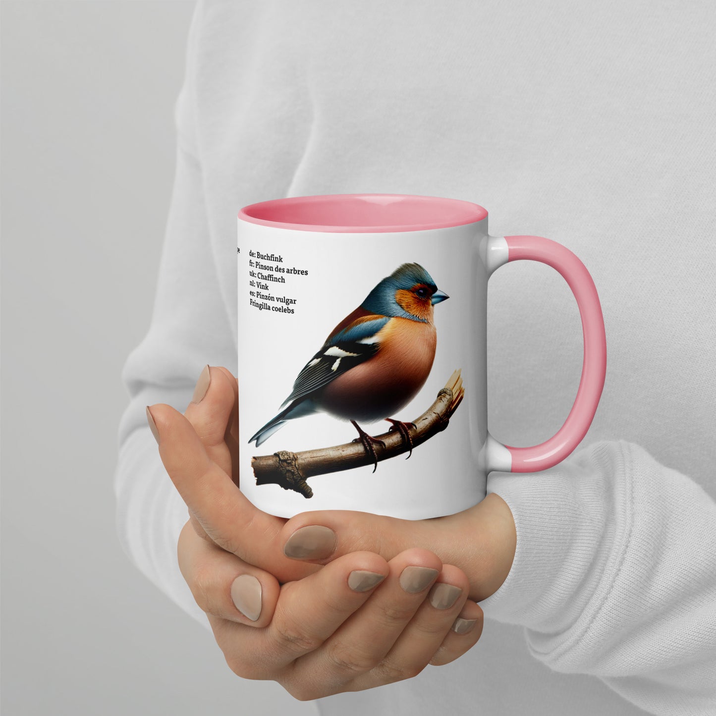 320ml Mug with Colour Inside Birds of Europe 06 Starling & Chaffinch