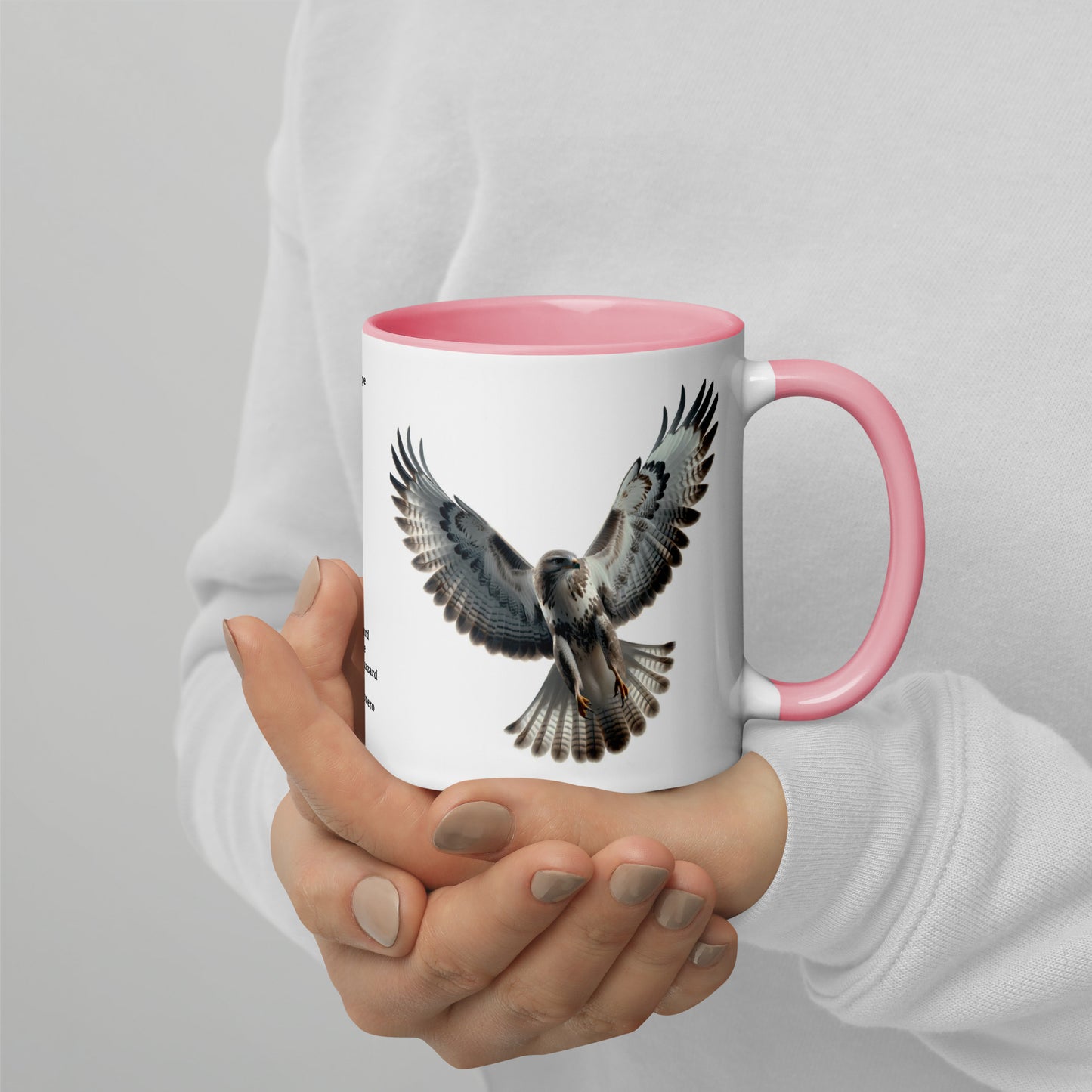 320ml Mug with Colour Inside Birds of Europe 07 Mausebussard