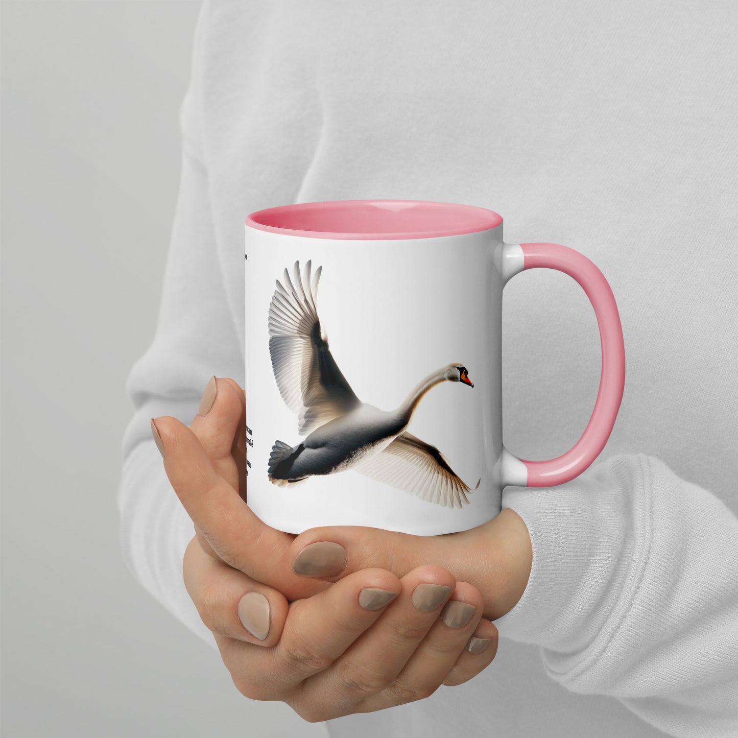 320ml Mug with Colour Inside Birds of Europe 19 Mute Swan