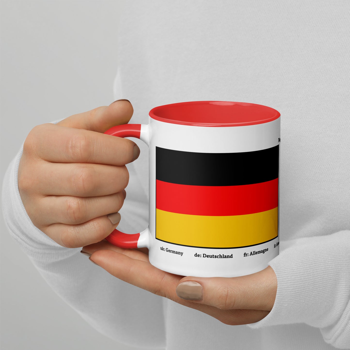 320ml, 440ml Becher mit farbiger Innenseite Flaggen von Europa 03 Deutschland