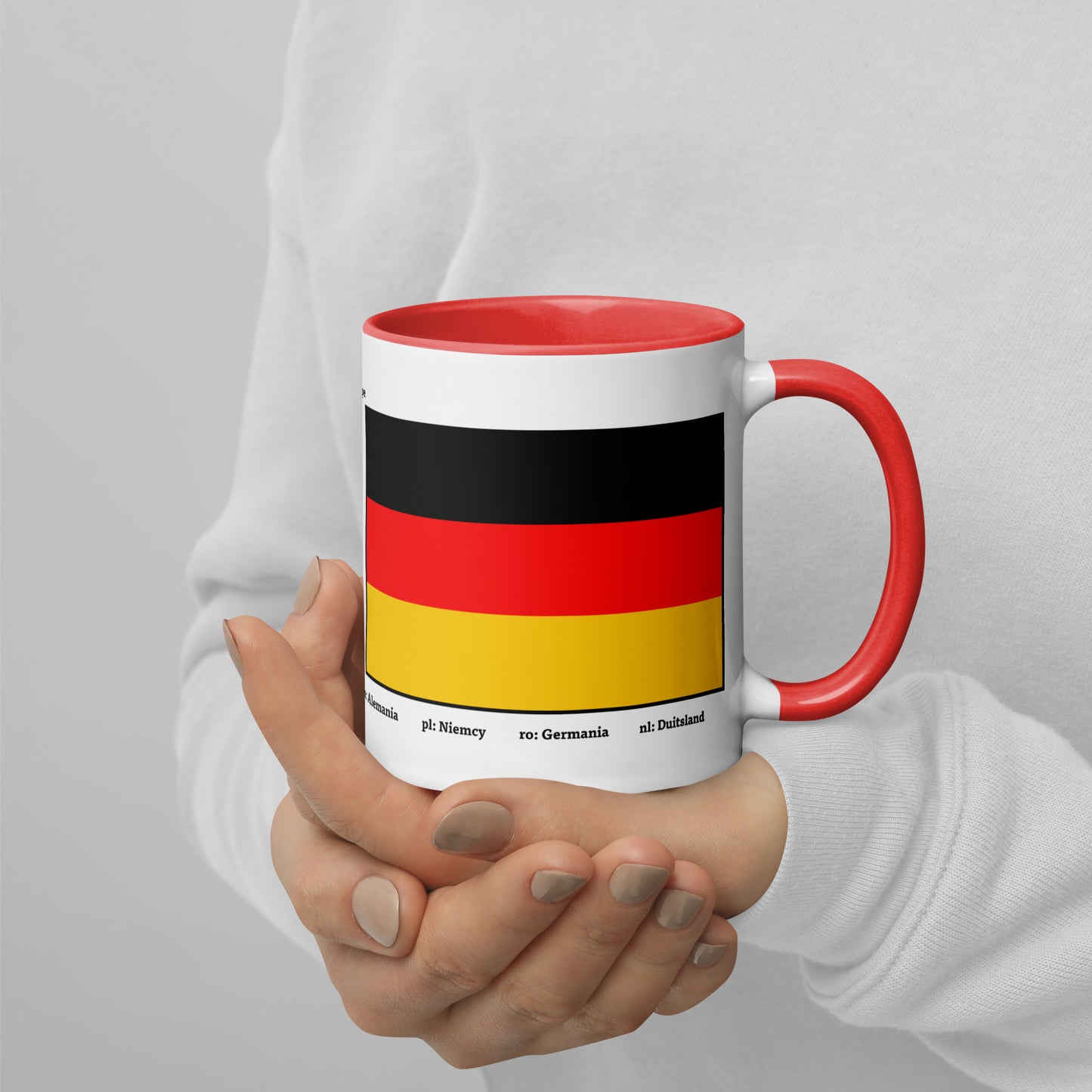 320ml, 440ml Becher mit farbiger Innenseite Flaggen von Europa 03 Deutschland