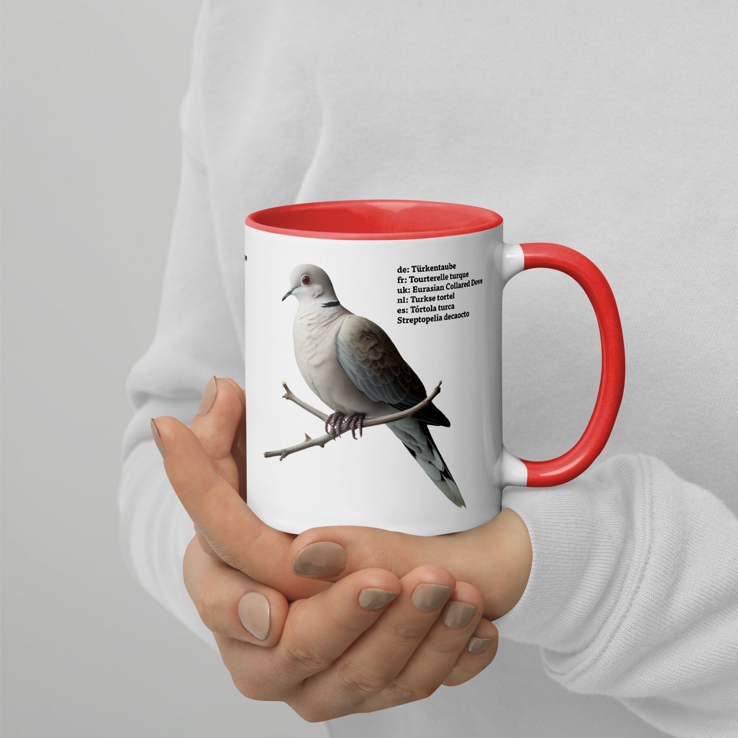 320ml Mug with Colour Inside Birds of Europe 04 Coal Tit & Collard Dove