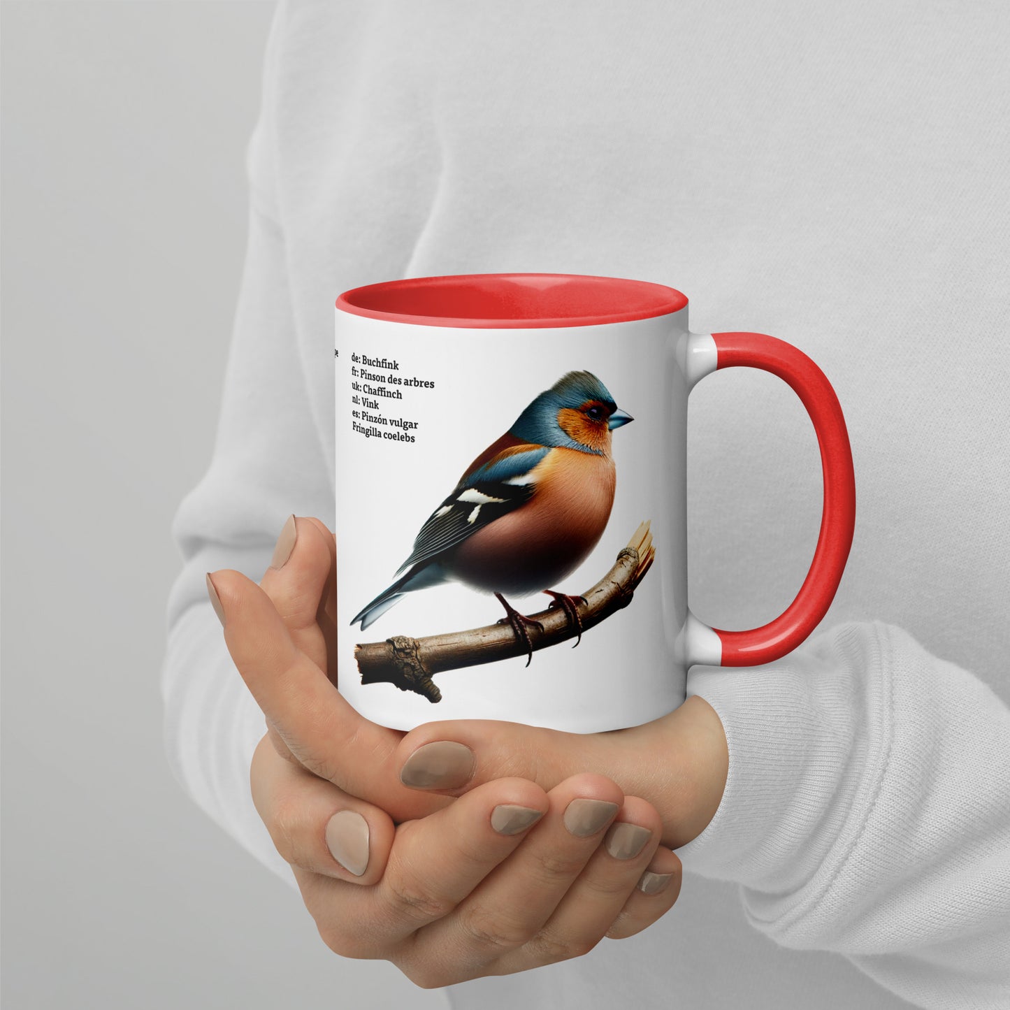 320ml Mug with Colour Inside Birds of Europe 06 Starling & Chaffinch