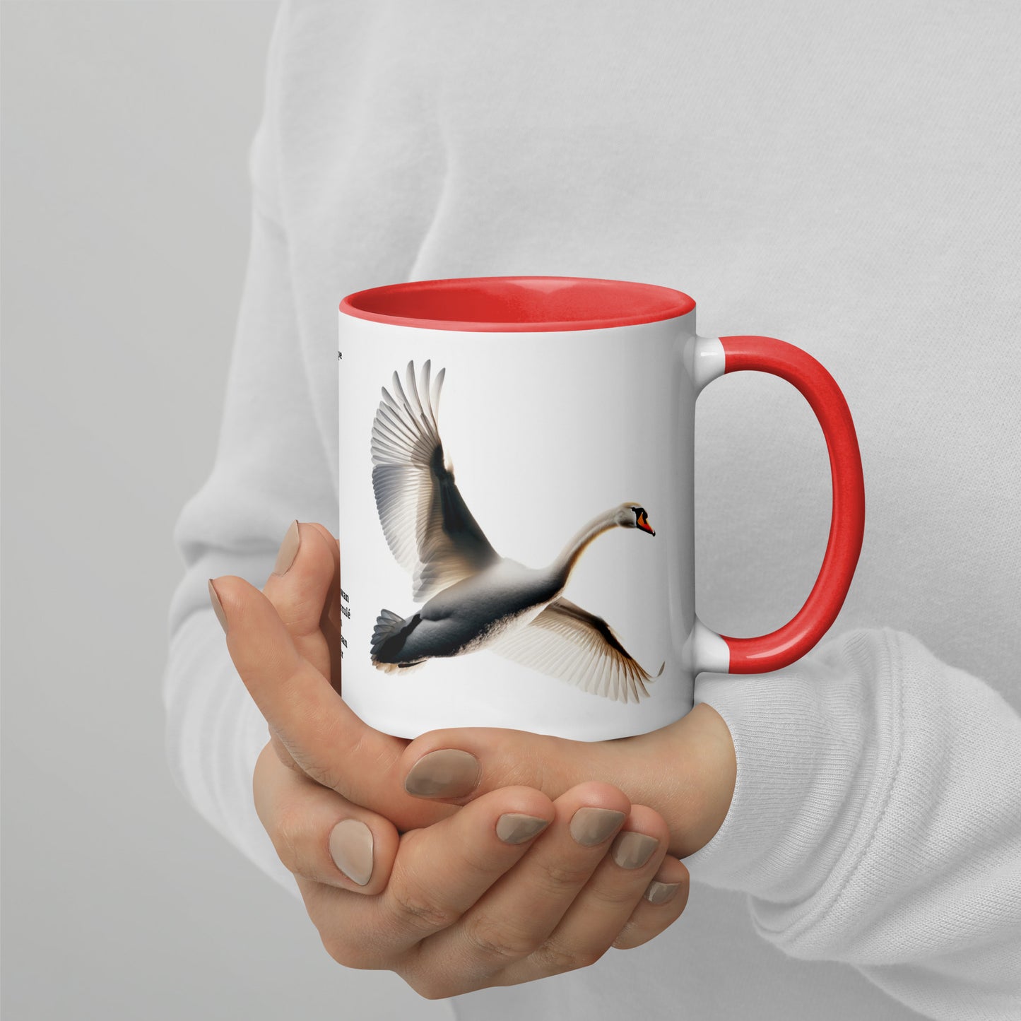 320ml Mug with Colour Inside Birds of Europe 19 Mute Swan