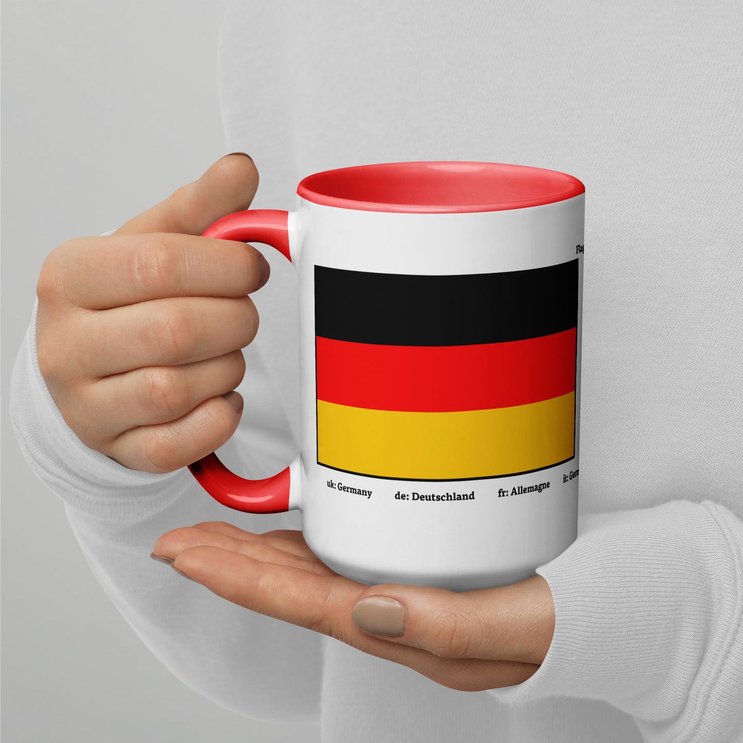 320ml, 440ml Becher mit farbiger Innenseite Flaggen von Europa 03 Deutschland