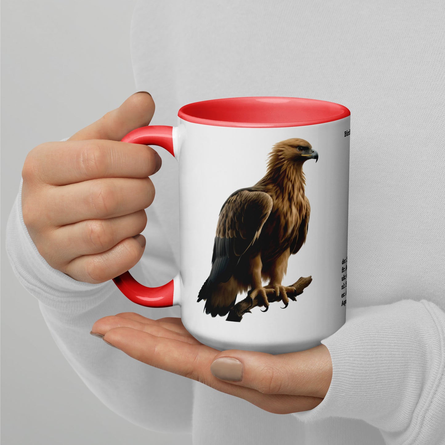 440ml Mug with colour inside Birds of Europe 12 Golden Eagle