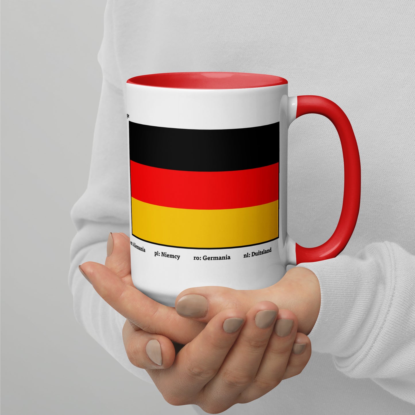 320ml, 440ml Becher mit farbiger Innenseite Flaggen von Europa 03 Deutschland