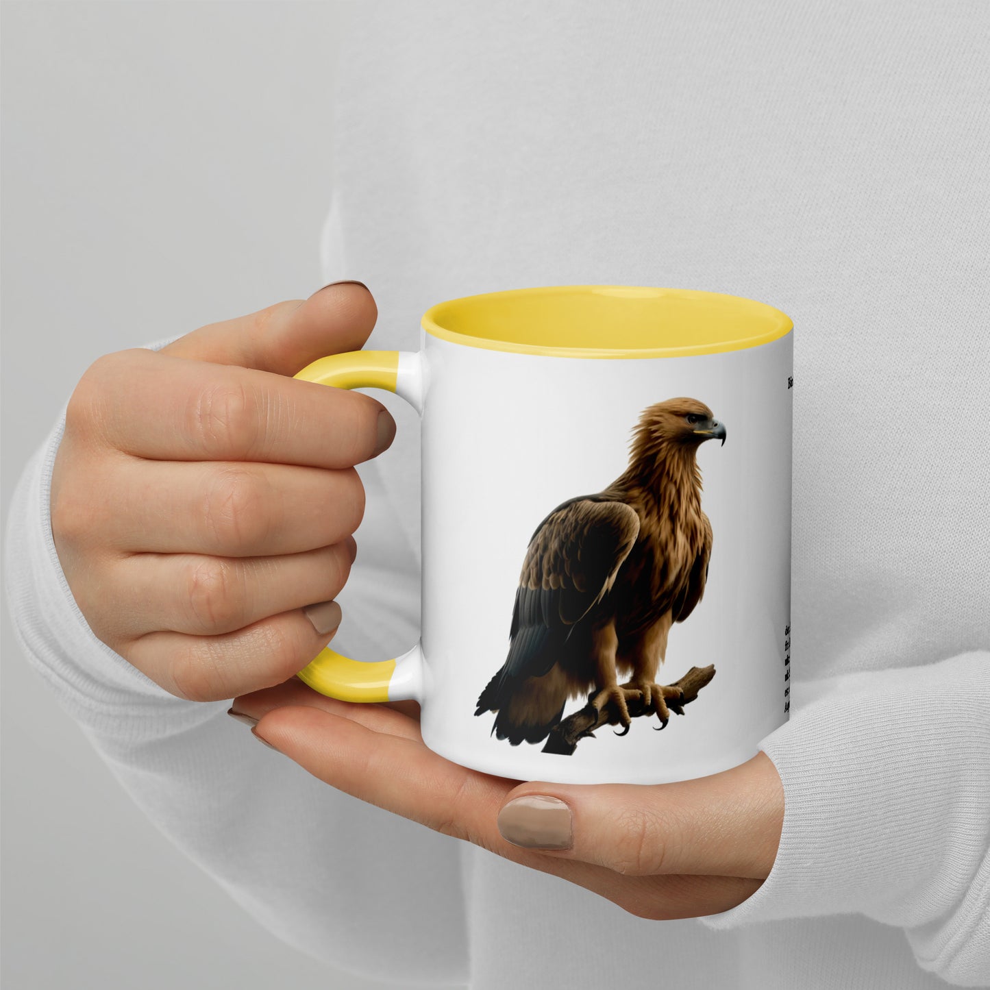 320ml Mug with Colour Inside Birds of Europe 12 Steinadler