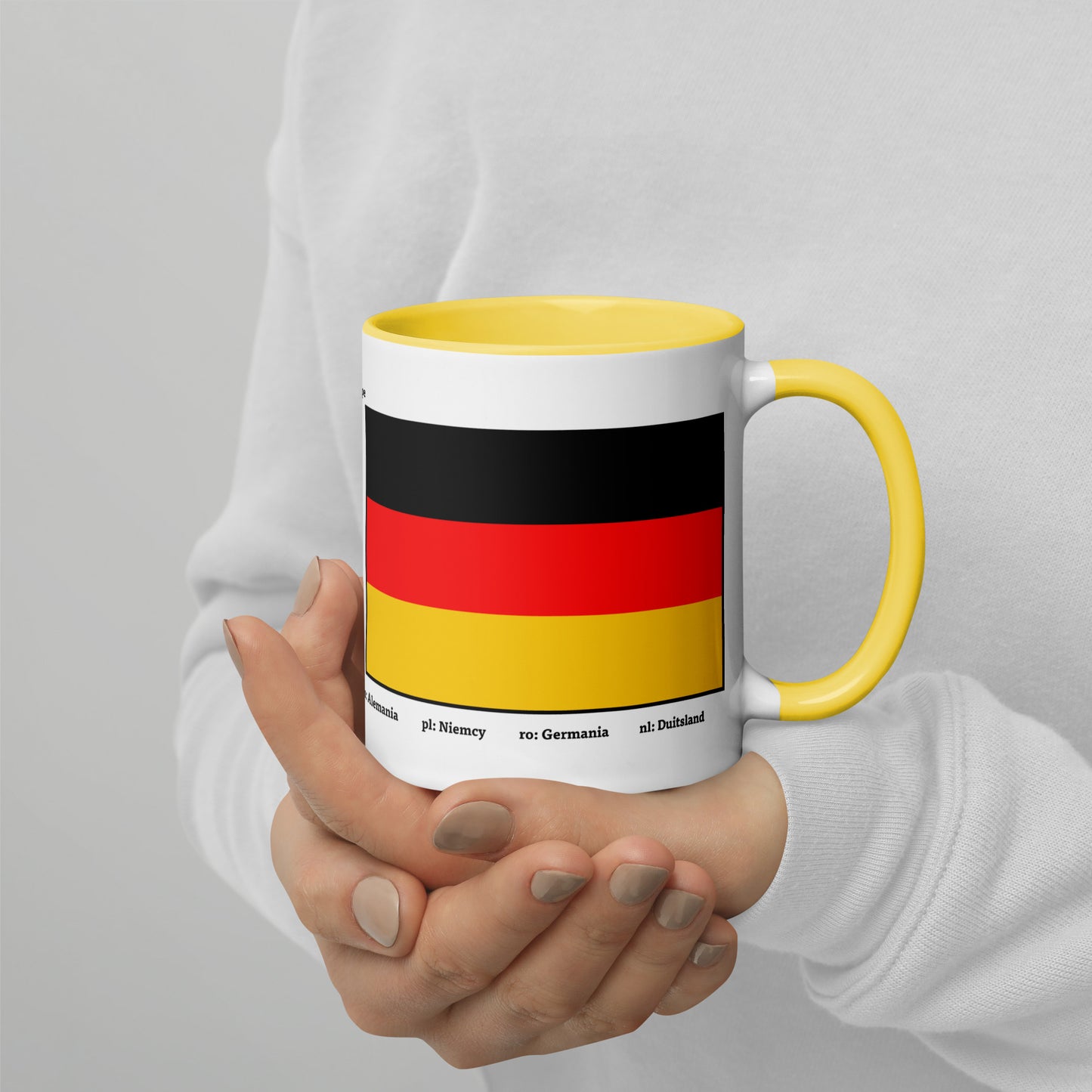 320ml, 440ml Becher mit farbiger Innenseite Flaggen von Europa 03 Deutschland