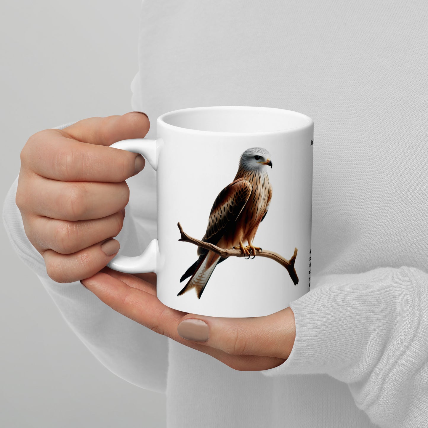 320ml White glossy mug Birds of Europe 10 Red Kite