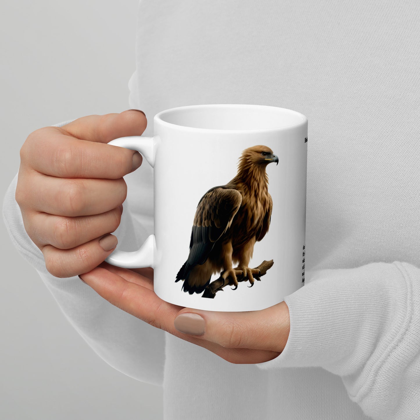 320ml White glossy mug Birds of Europe 12 Golden Eagle