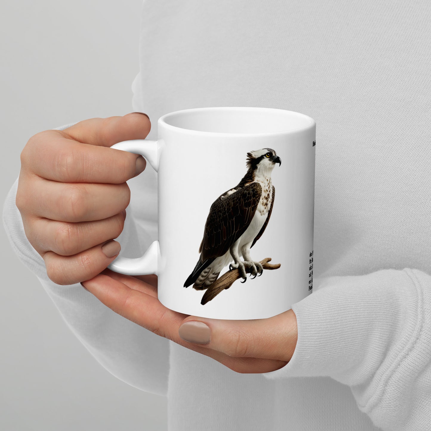 320ml White glossy mug Birds of Europe 13 Osprey