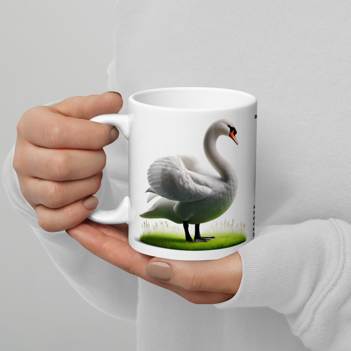 320ml White glossy mug Birds of Europe 19 Mute Swan