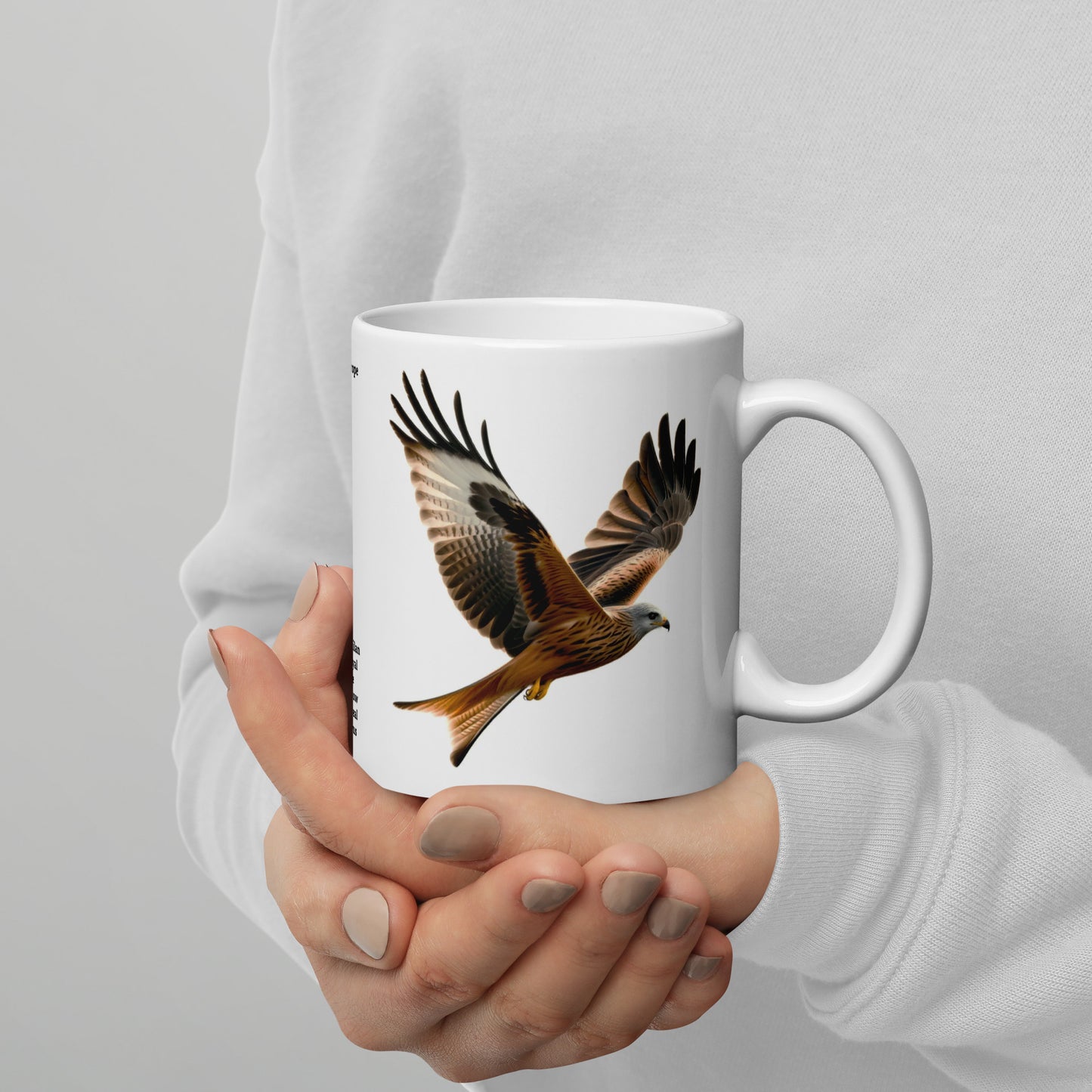 320ml White glossy mug Birds of Europe 10 Red Kite