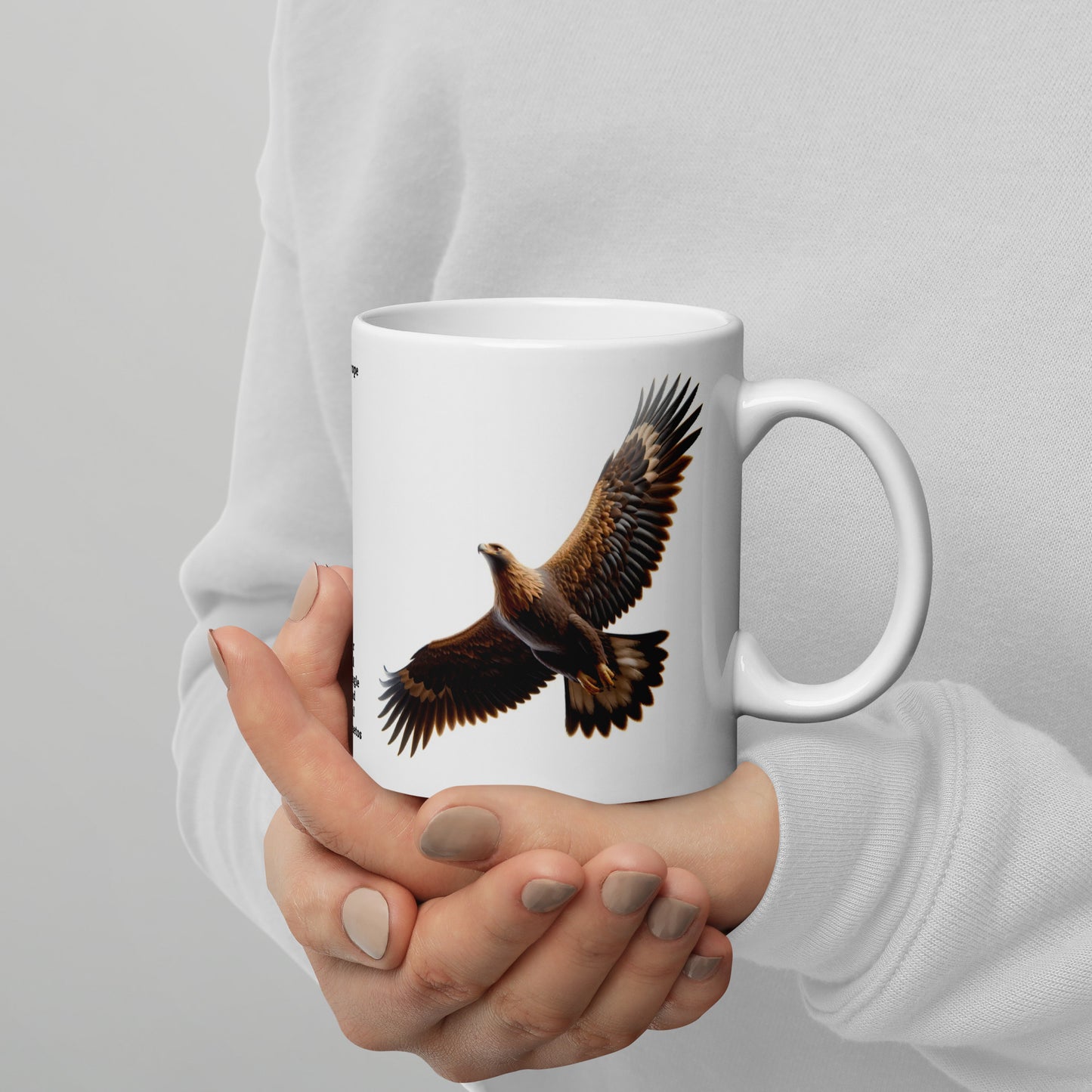 320ml White glossy mug Birds of Europe 12 Golden Eagle