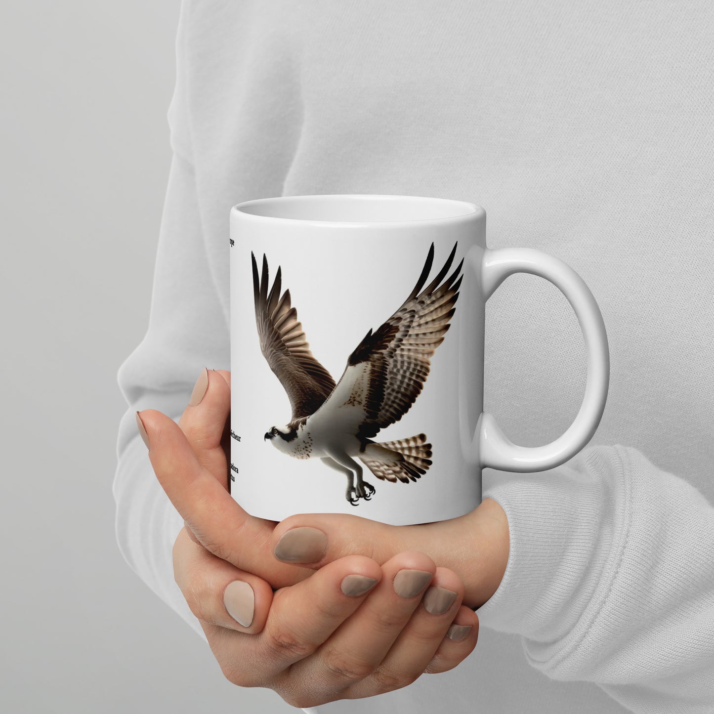 320ml White glossy mug Birds of Europe 13 Osprey