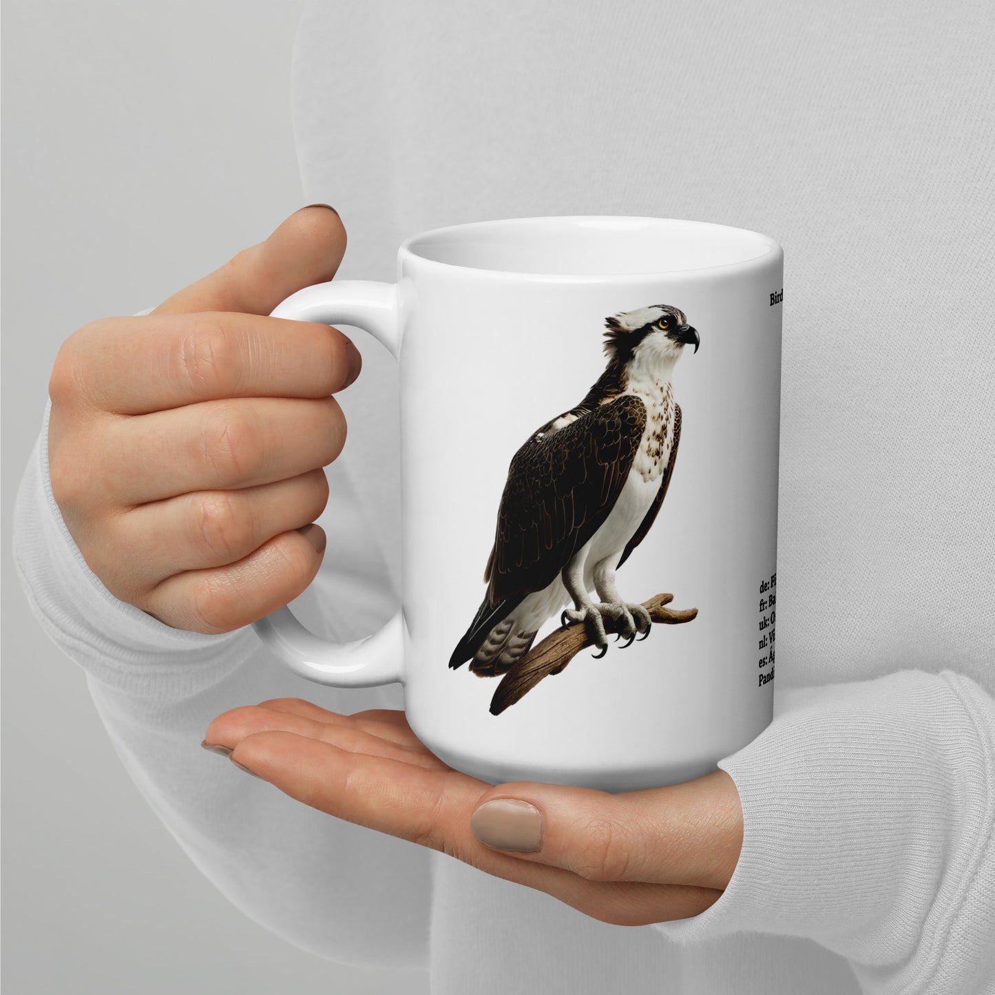 440ml White glossy mug Birds of Europe 13 Osprey